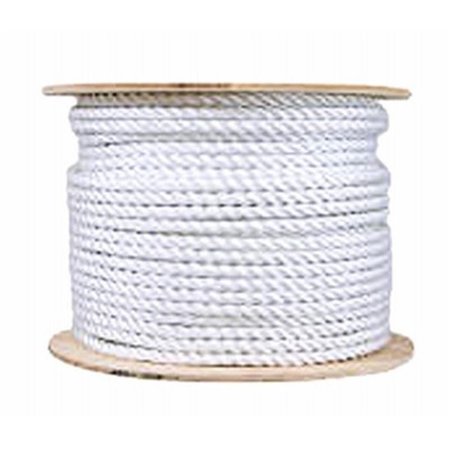 TOOL 0.50 in. x 250 ft. White Solid Braided Nylon Rope TO1629386